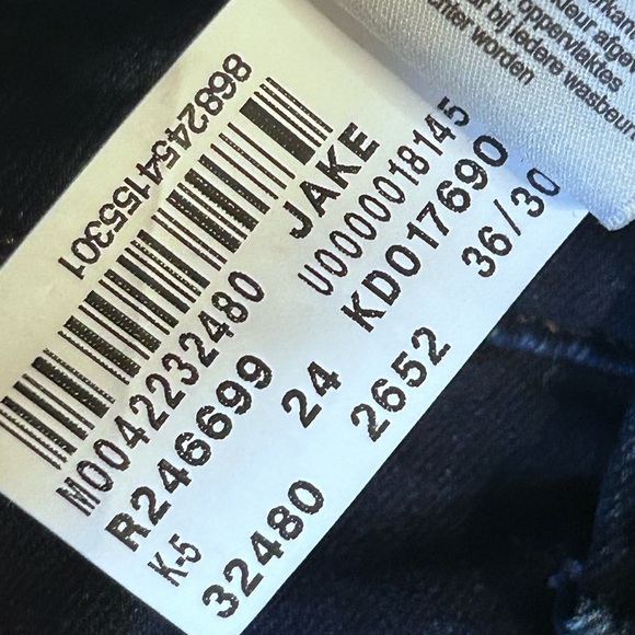 MAVI Jake Slim Leg Dark Blue Denim Jeans Sz 36 X 30 Men’s - Picture 14 of 16